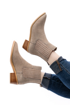 Leonor Suede Ankle Boot in Taupe Shoes Ave Shops- Tilden Co.