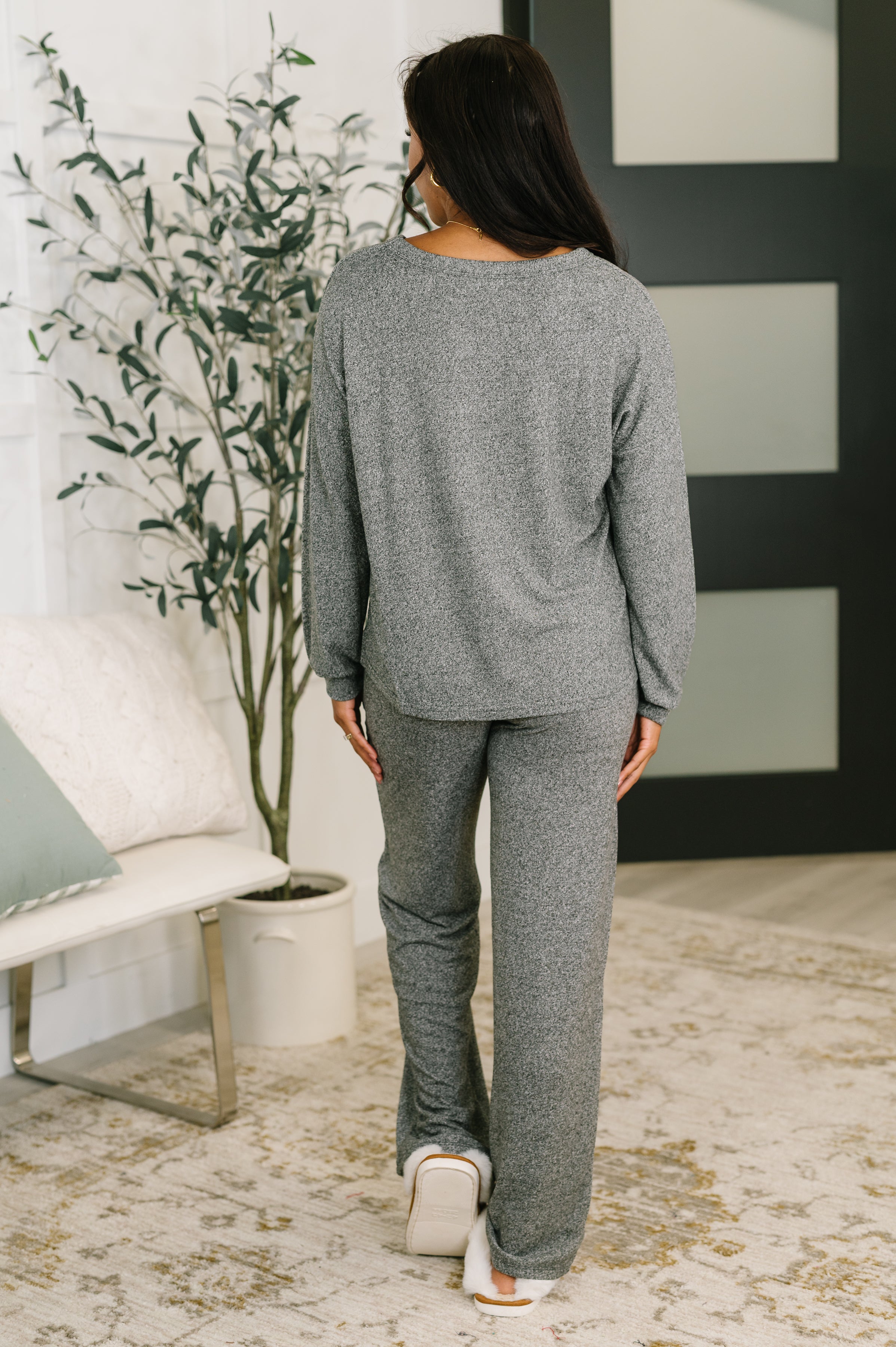 Seasonal Snooze Top and Bottom Set in Black Womens Ave Shops- Tilden Co.