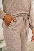 Seasonal Snooze Top and Bottom Set in Brown Womens Ave Shops- Tilden Co.