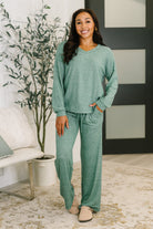 Seasonal Snooze Top and Bottom Set in Hunter Green Womens Ave Shops- Tilden Co.