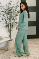 Seasonal Snooze Top and Bottom Set in Hunter Green Womens Ave Shops- Tilden Co.