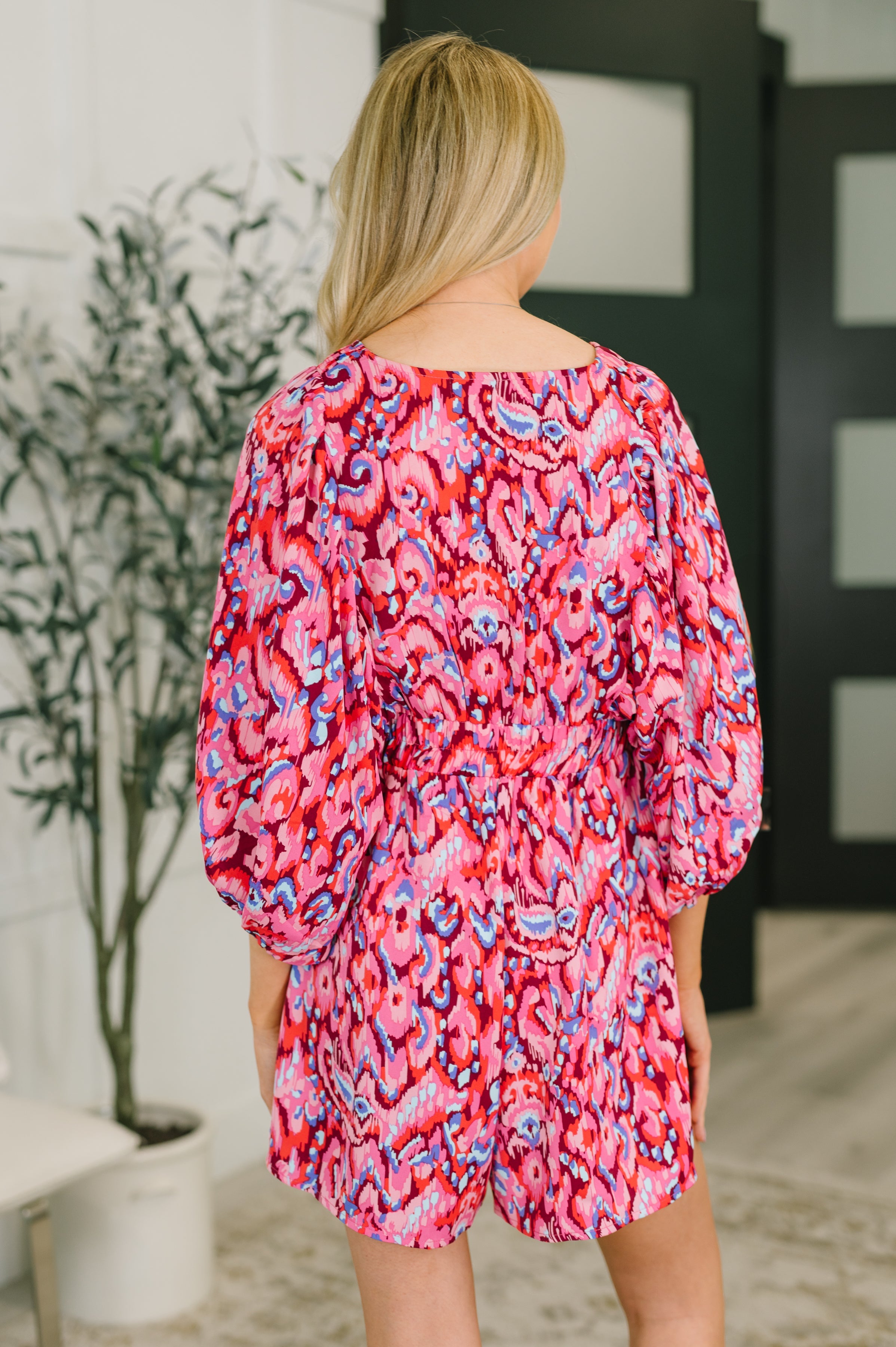 Seems Okay Abstract Print Romper Jumpsuit Ave Shops- Tilden Co.