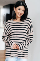 Self Assured Striped Sweater Tops Ave Shops- Tilden Co.