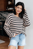 Self Assured Striped Sweater Tops Ave Shops- Tilden Co.