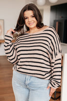 Self Assured Striped Sweater Tops Ave Shops- Tilden Co.