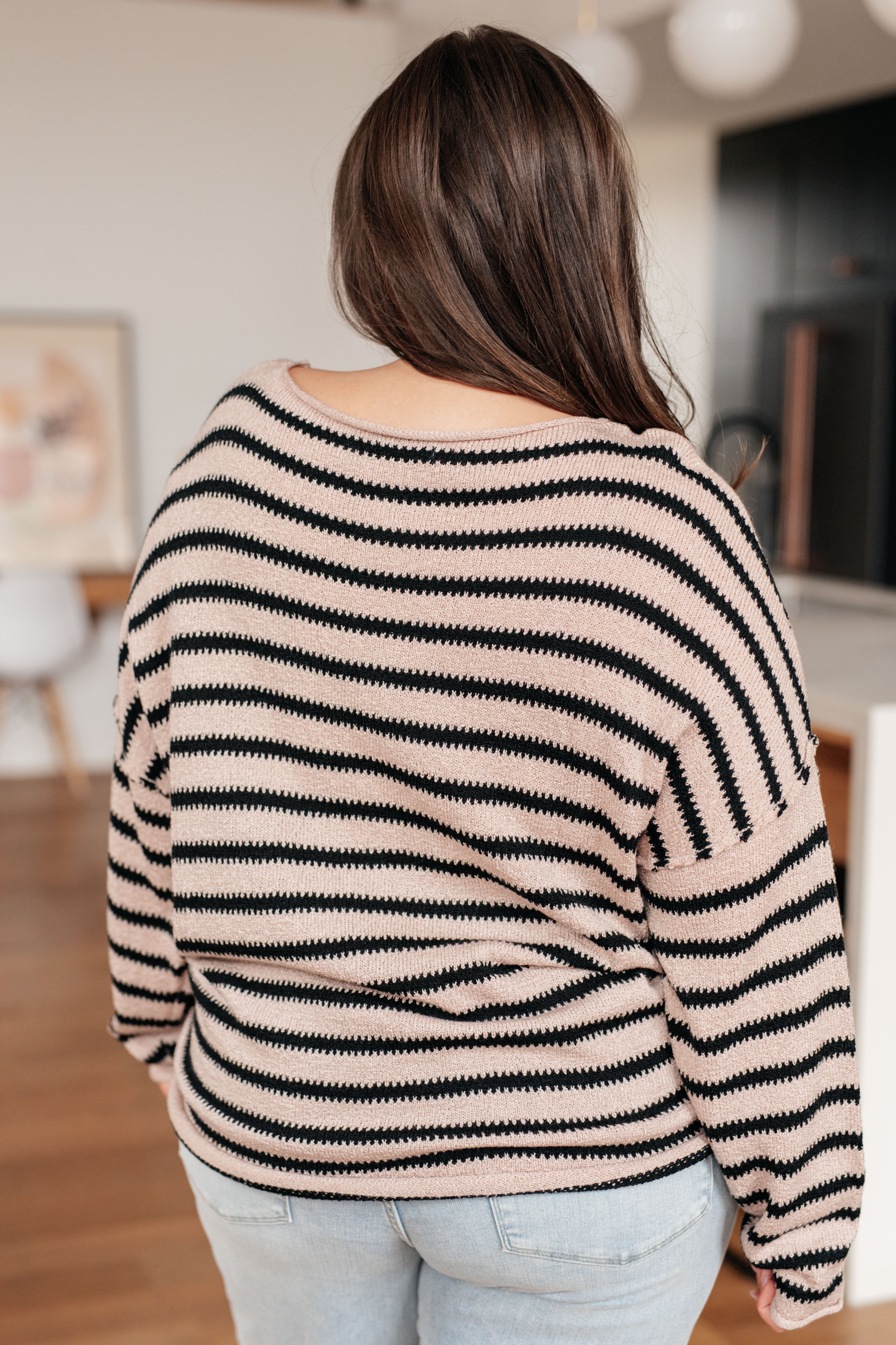 Self Assured Striped Sweater Tops Ave Shops- Tilden Co.