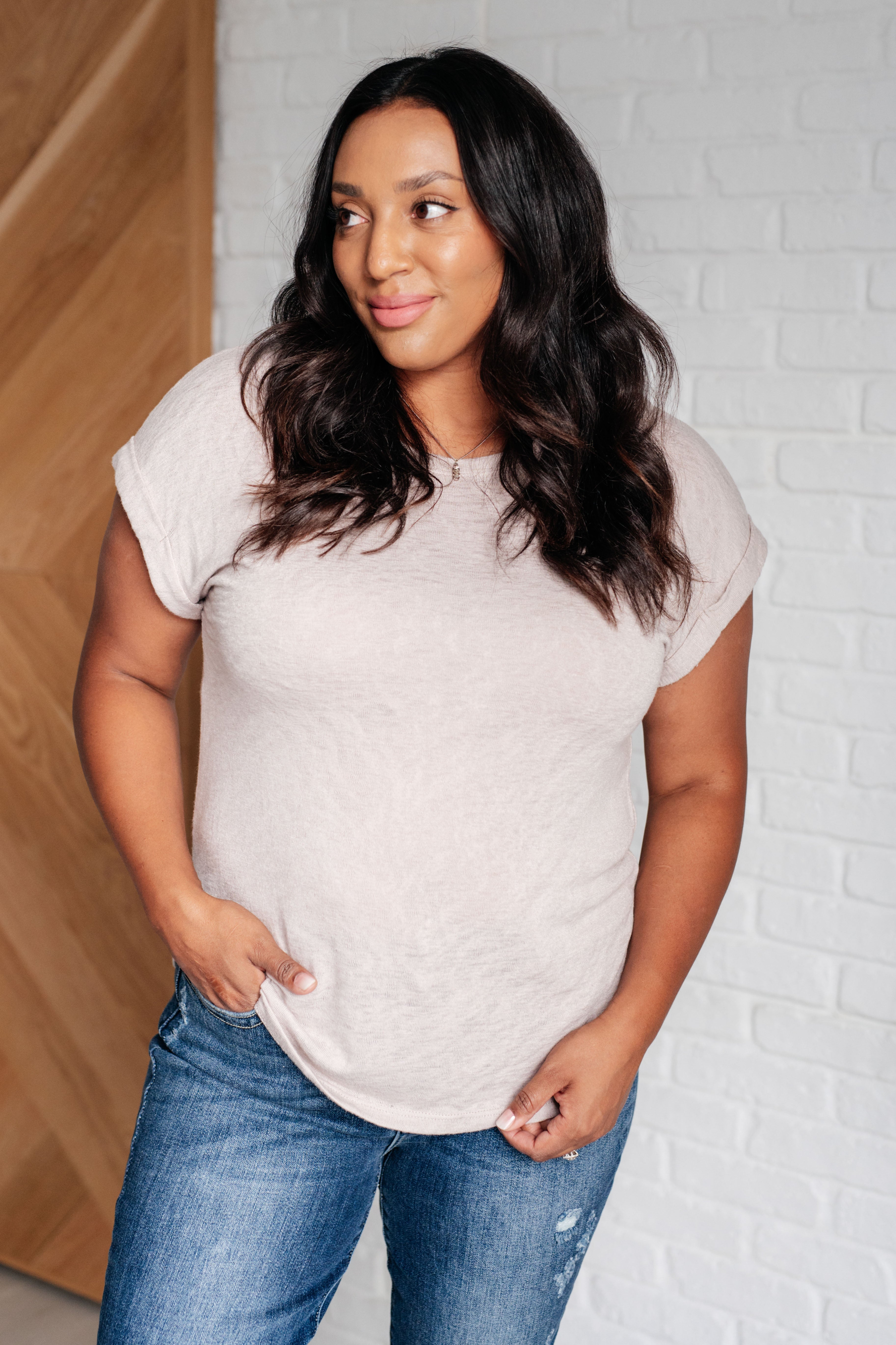 Selfishly Mine T-Shirt in Taupe Tops Ave Shops- Tilden Co.