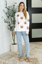 PREORDER: Sequin Pumpkin Bow Pullover Womens Ave Shops- Tilden Co.