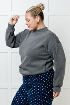 Settle In Mock Neck Sweatshirt Tops Ave Shops- Tilden Co.