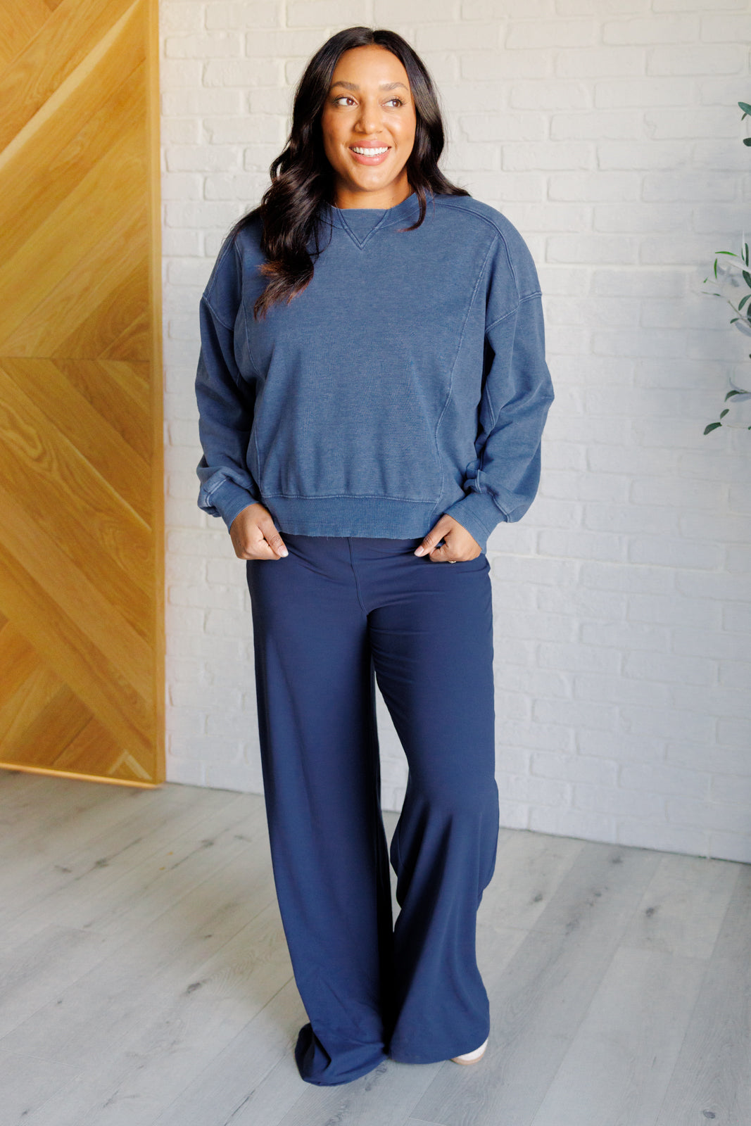 Shavasana Everyday Wide Leg Jumpsuit in Navy    Jumpsuits & Rompers Ave Shops- Tilden Co.