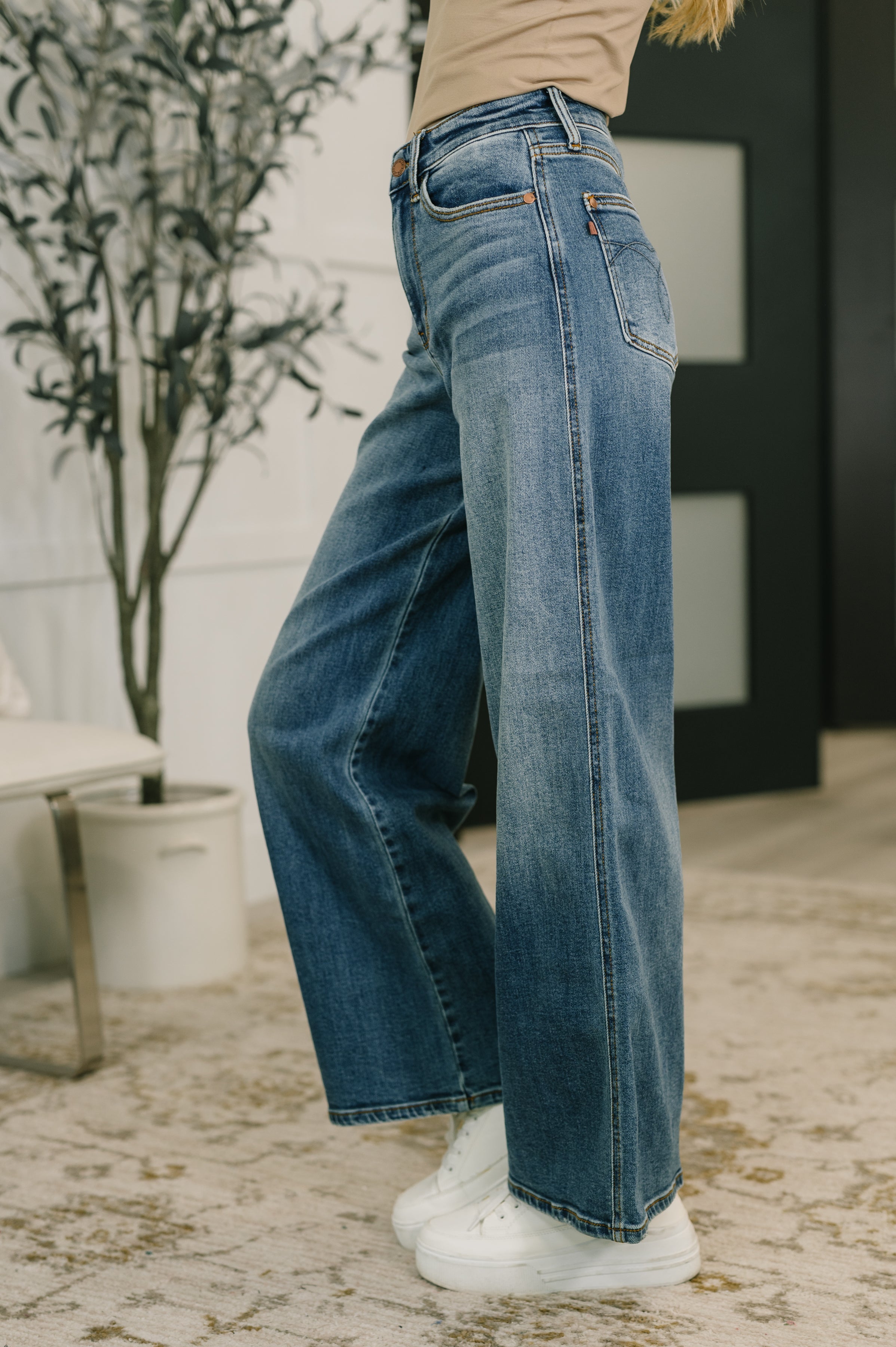 Shayla High Waist Retro Wide Womens Ave Shops- Tilden Co.
