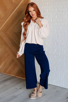 Magic Wide Leg Crop Pants in Navy    Bottoms Ave Shops- Tilden Co.