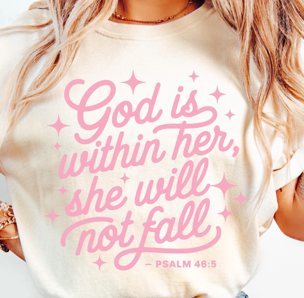 She Will Not Fall Graphic Tee Womens Ave Shops- Tilden Co.