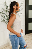 She's Exceptional Ribbed Crew Neck Tank Top Tops Ave Shops- Tilden Co.