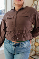 She's Got Game Cropped Jacket in Brown Layers Ave Shops- Tilden Co.