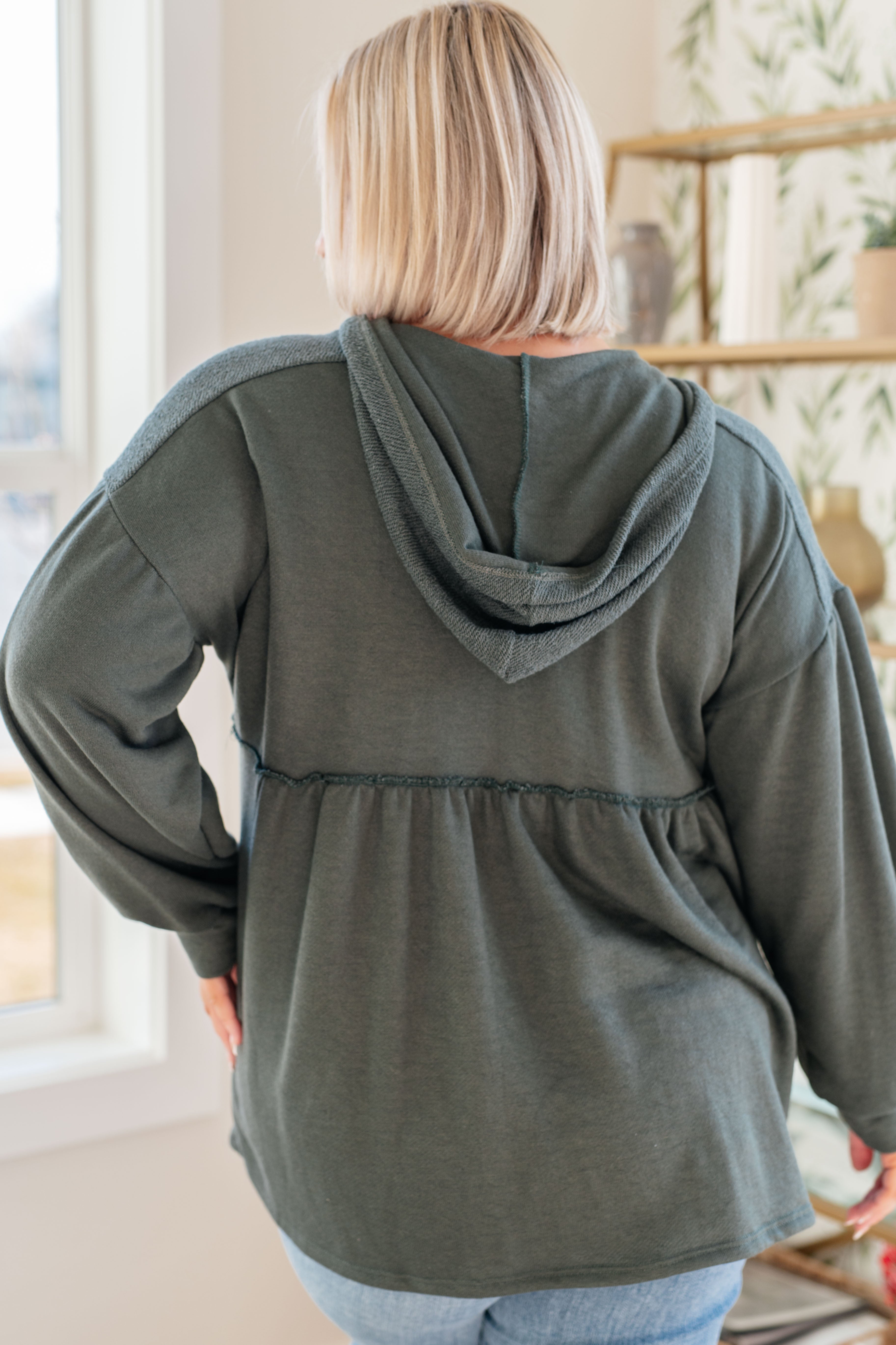 She's Not Wrong Hooded V-Neck Pullover Tops Ave Shops- Tilden Co.