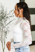 Sheer Intentions Lace Layering Top in Ivory Womens Ave Shops- Tilden Co.