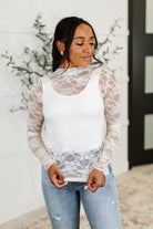 Sheer Intentions Lace Layering Top in Ivory Womens Ave Shops- Tilden Co.