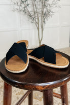 Shore Thing Slip on Sandals in Prism Black Womens Ave Shops- Tilden Co.