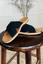 Shore Thing Slip on Sandals in Prism Black Womens Ave Shops- Tilden Co.