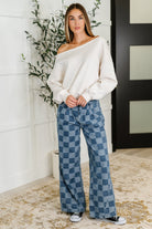 Side Hustle Off Shoulder Long Sleeve Top in Bone Womens Ave Shops- Tilden Co.