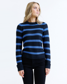Signature Crew XS / Bright Cobalt Stripe XS Bright Cobalt Stripe Sweaters Downeast- Tilden Co.