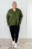 Simple Snug Snap Hooded Pullover Tops Ave Shops- Tilden Co.