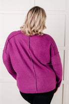 Simply Basic Ribbed Hacci Sweater in Light Plum Tops Ave Shops- Tilden Co.