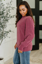 Simply Styled Balloon Sleeve Knit Top Womens Ave Shops- Tilden Co.