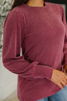 Simply Styled Balloon Sleeve Knit Top Womens Ave Shops- Tilden Co.