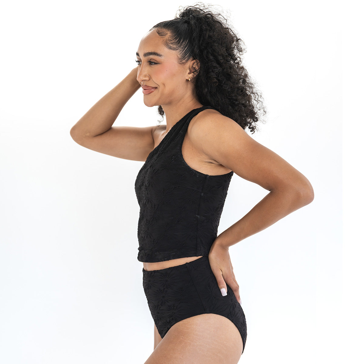 Single Shoulder Tankini Top Swim Top Janela Bay- Tilden Co.
