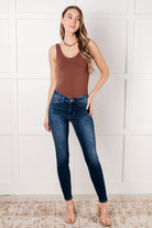 Skylar Mid Rise Thermal Vintage Skinny Jean Womens Ave Shops- Tilden Co.