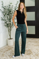 Slow Mornings High Waisted Sweats in Jungle Green Womens Ave Shops- Tilden Co.