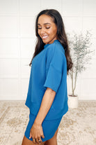 Slow Sunday Ribbed Knit Set in Classic Blue Womens Ave Shops- Tilden Co.