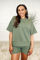 Slow Sunday Ribbed Knit Set in Light Olive Womens Ave Shops- Tilden Co.