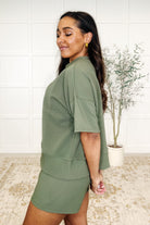Slow Sunday Ribbed Knit Set in Light Olive Womens Ave Shops- Tilden Co.