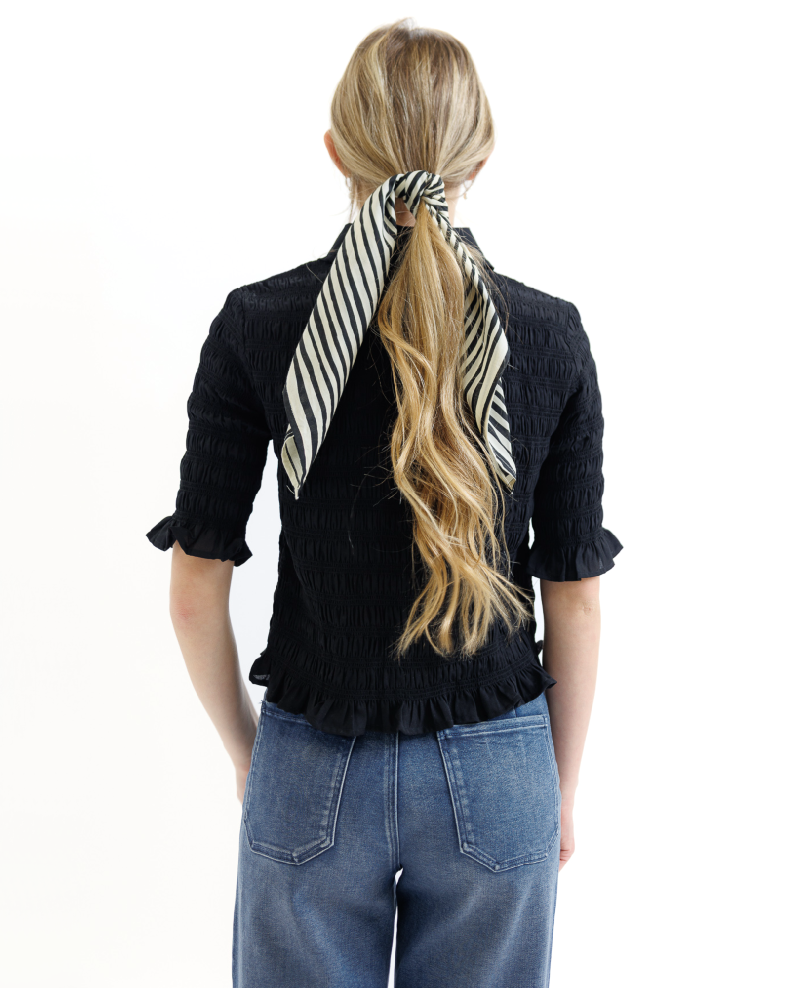 Smocked Button Down Tops Downeast- Tilden Co.