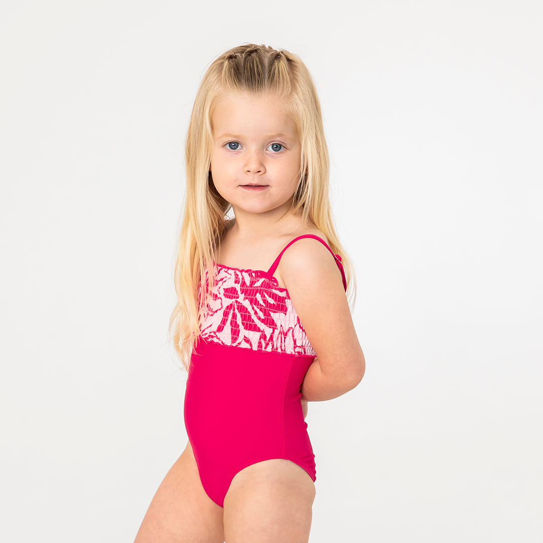 Smocked One Piece Swimsuit (Girls) Janela Bay- Tilden Co.