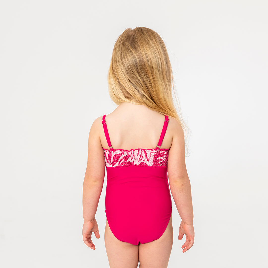 Smocked One Piece Swimsuit (Girls) Janela Bay- Tilden Co.
