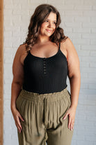 Snap it Up Spaghetti Strap Bodysuit Bodysuits Ave Shops- Tilden Co.