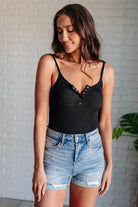 Snap it Up Spaghetti Strap Bodysuit Bodysuits Ave Shops- Tilden Co.