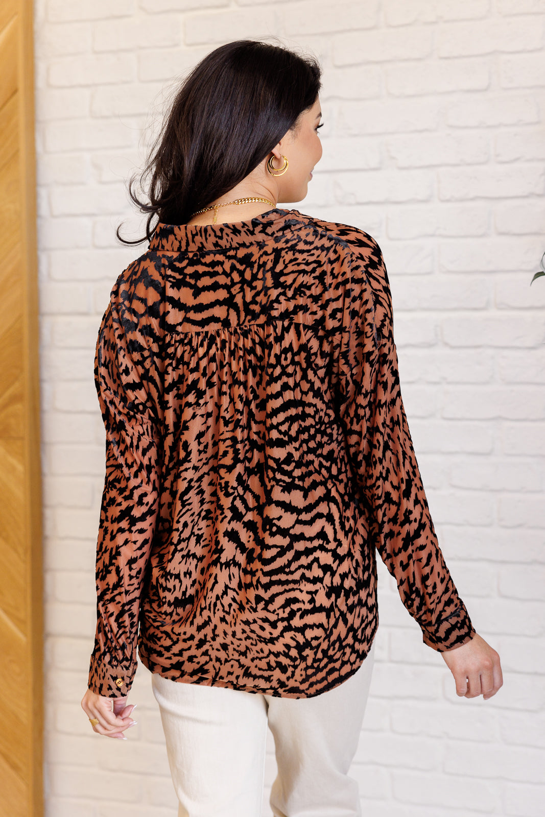 So Fierce Animal Print Blouse Blouses Ave Shops- Tilden Co.