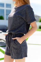 So Sure Short Sleeve Romper Jumpsuits & Rompers Ave Shops- Tilden Co.