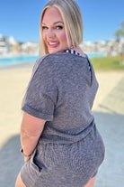 So Sure Short Sleeve Romper Jumpsuits & Rompers Ave Shops- Tilden Co.