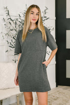 So Thoughtful That Way Textured T-Shirt Dress Womens Ave Shops- Tilden Co.