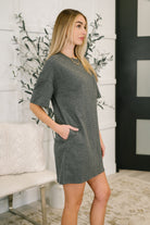 So Thoughtful That Way Textured T-Shirt Dress Womens Ave Shops- Tilden Co.
