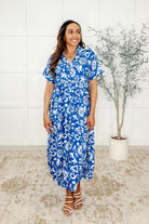 Soft Sonata V-Neck Dress in Blue Womens Ave Shops- Tilden Co.