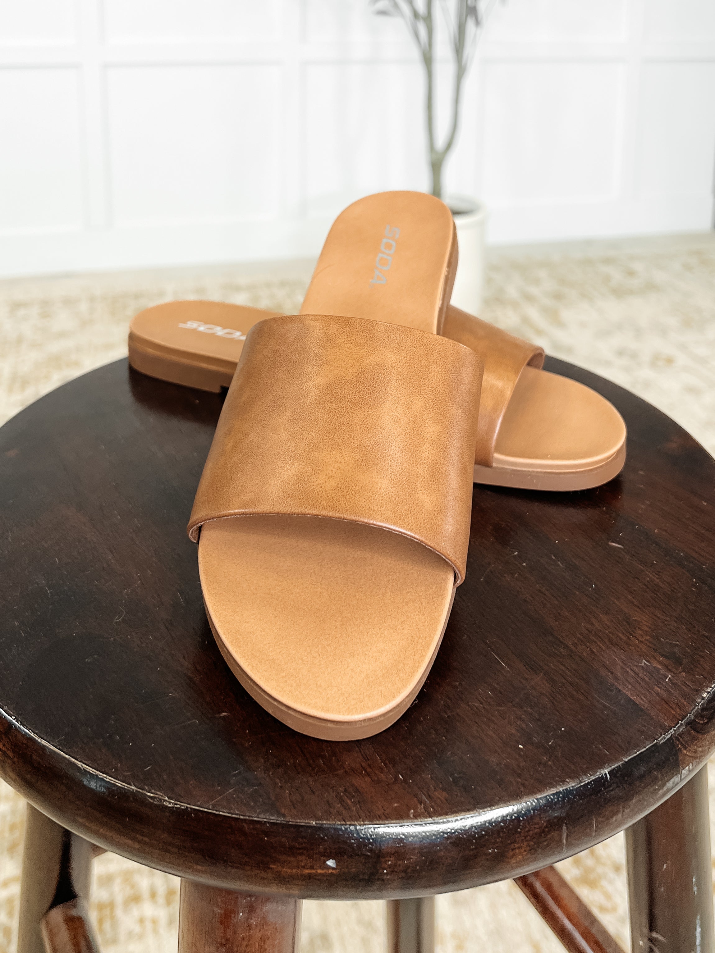 Sole Mate Slip on Sandals in Tan Womens Ave Shops- Tilden Co.