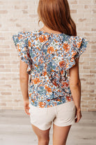 Something Peaceful Flutter Sleeve Blouse Tops Ave Shops- Tilden Co.