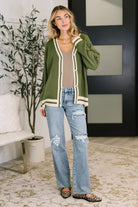 Something Simple Full Front Button Down Cardigan Womens Ave Shops- Tilden Co.